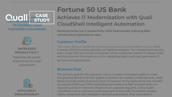 Fortune 50 US Bank Case Study