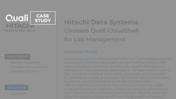 Hitachi Data Systems Case Study