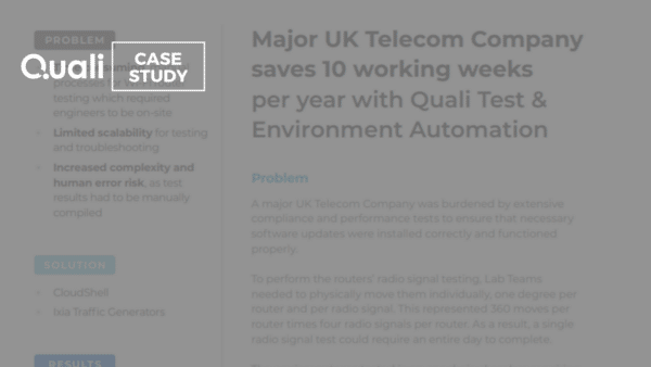 Major UK Telecom Company Case Study