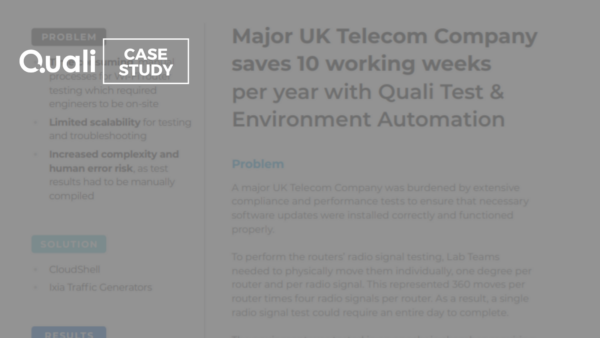 Major UK Telecom Company Case Study