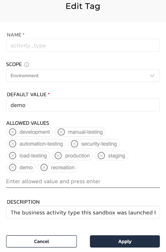 cloud tagging strategy Quali Torque